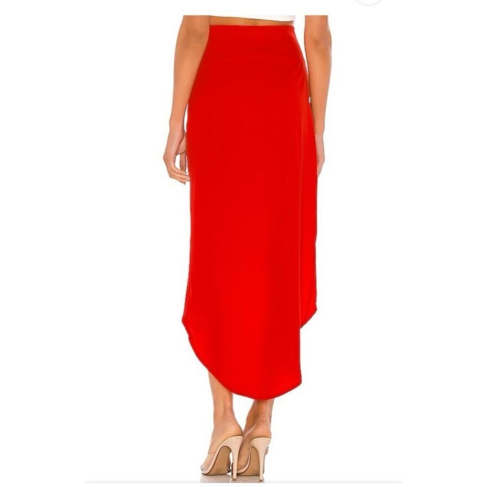 SUPERDOWN Revolve Red Arielle Slit Surplice High Low Maxi Skirt Size XS - Picture 2 of 12